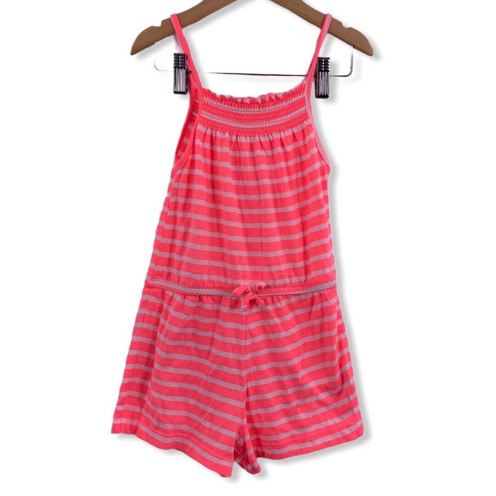 Primark Pink Stripe Romper‎ 6-7 Years